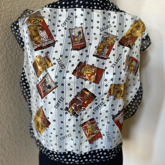 Coffee Print Scarf - Picture 2 of 2